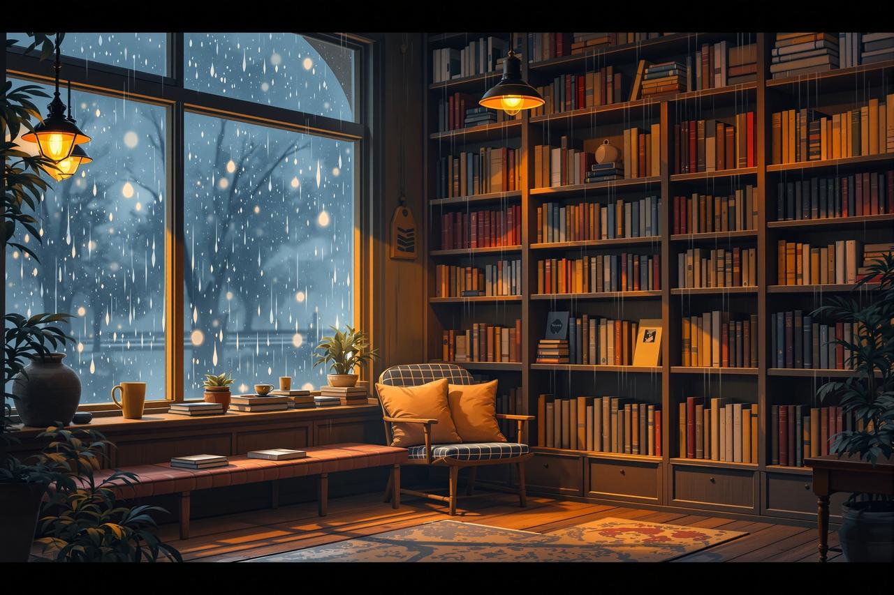 AI漫剧在線作品 - 雨天的老书店