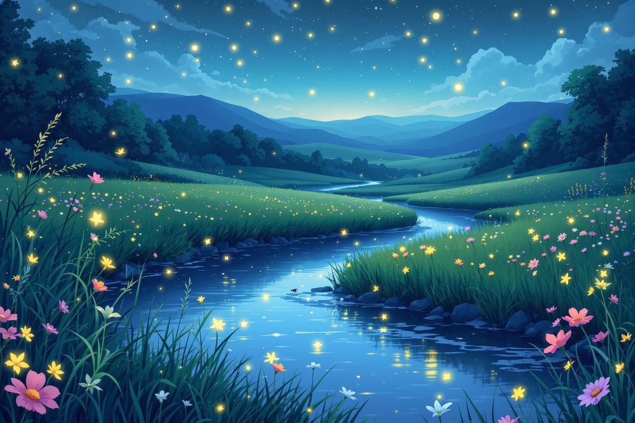 AI漫剧在線作品 - 夏夜的萤火虫